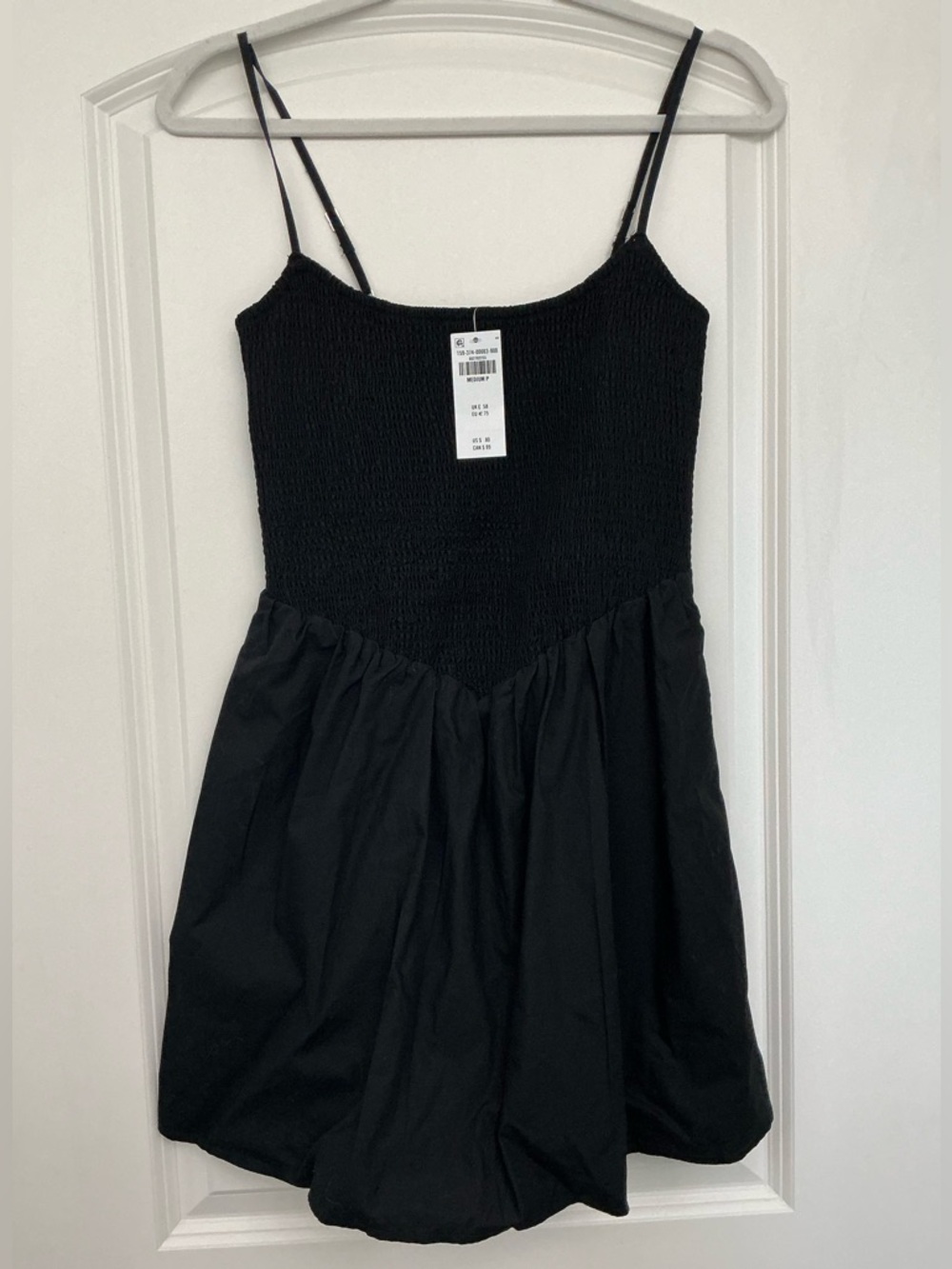 NWT Abercrombie & Fitch Black Smocked Mini Dress